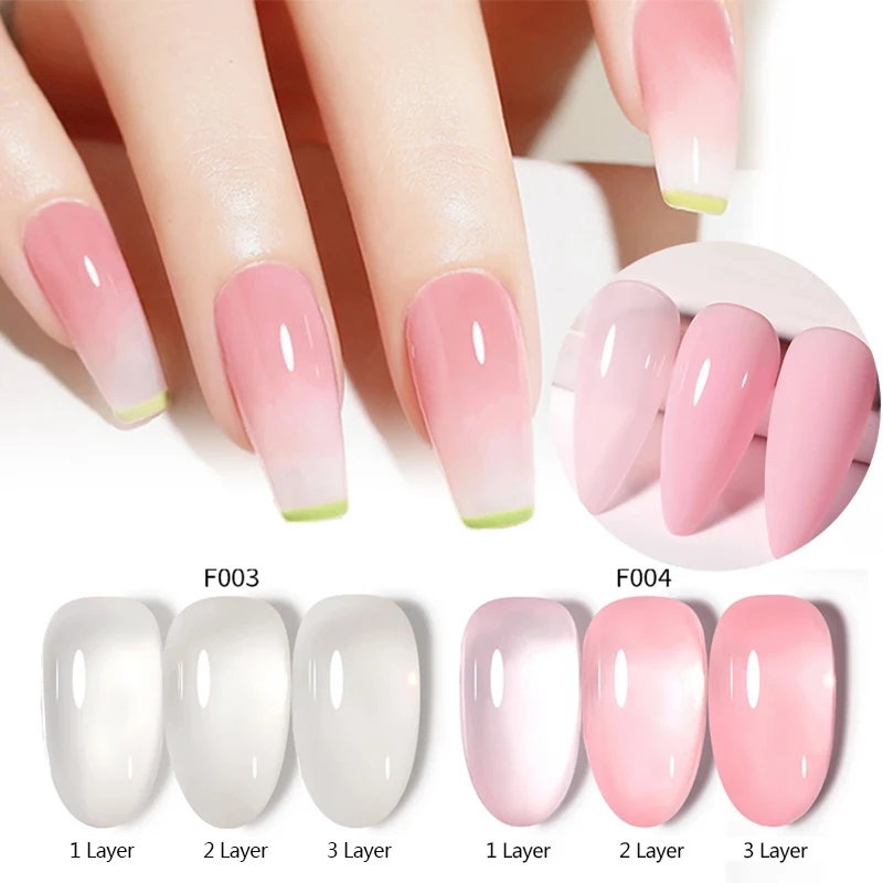 LILYCUTE 7ML Pink Jelly Semi-transparent Nail Gel Polish Nude Milky Color Manicure Soak Off UV LED Nail Art Gel Varnish LILYCUTE 7ML Pink Jelly Semi-transparent Nail Gel Polish Nude Milky Color Manicure Soak Off UV LED Nail Art Gel Varnish