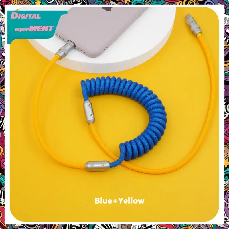 

2023 Charging Cable Durable Universal Fast Charging Type C Cable 1pc Practical Data Cable New Spiral Cable Protable