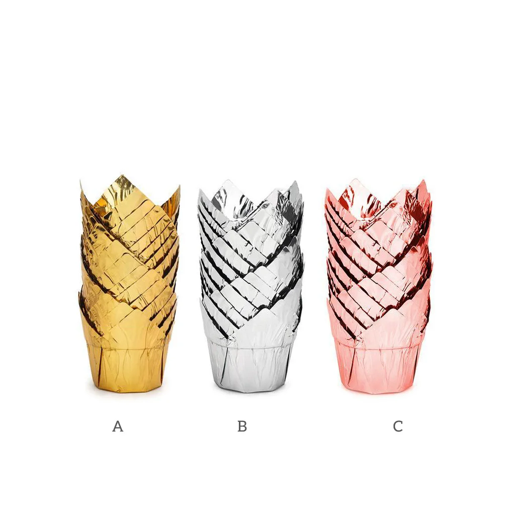 

50Pcs Muffin Cups Bread Holder Heavy Duty Heat Resistant Cupcake Liners Wrappers Tools Tray Maker Kitchen Wedding