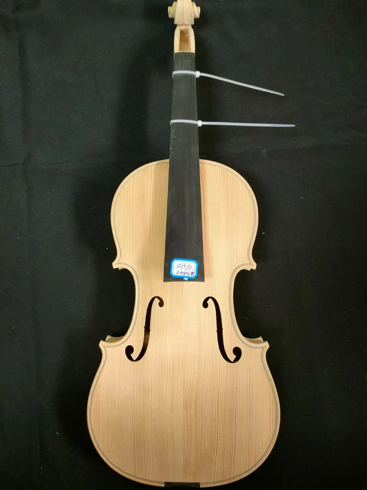 1 шт. неокрашенная скрипка огненный клен задняя часть ель верх черное дерево