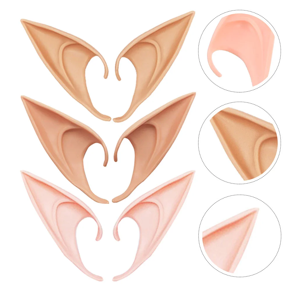 

Elf Ears Cosplay Prop Accessory Replaceable Decor Decorative Fake Party Supply Removable Make Accessories Halloween