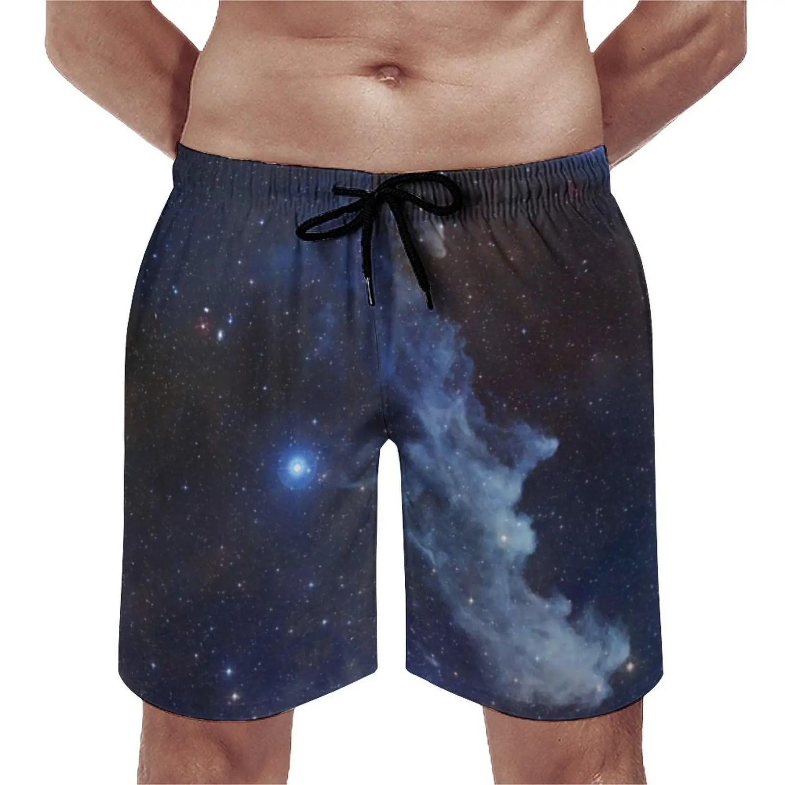 

Gym Shorts Star Cloud Retro Beach Trunks Galaxy Print Males Quick Dry Running Surf Hot Sale Plus Size Beach Shorts