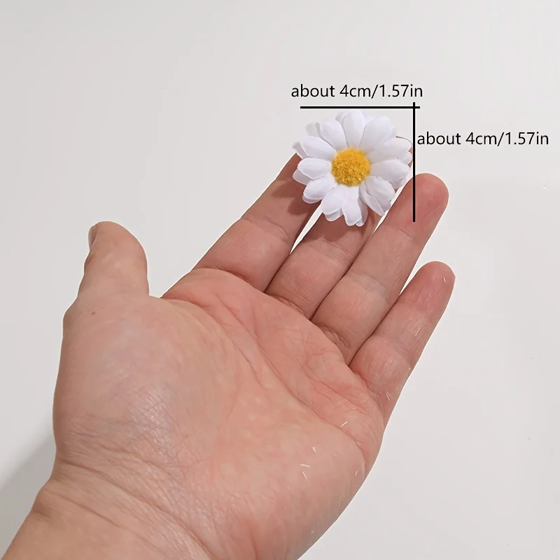 

Искусственные цветочные головки ромашек и хризантем, белый, полиэстер