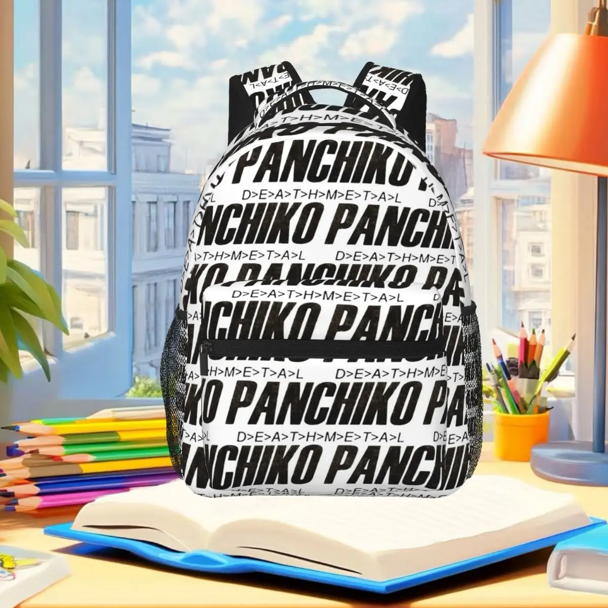 Рюкзак для студентов Rock Band Panchiko DEATHMETAL, школьная сумка, походный рюкзак для путешествий, для мужчин и женщин, сумка для книг, сумки через плечо (art.: 3920db67b4d33) - 3920db67b4d33