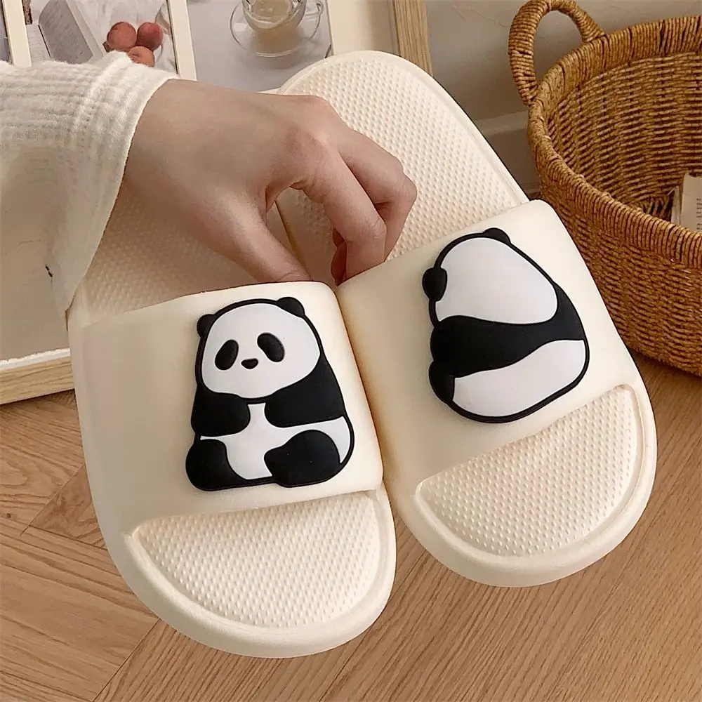 Kawaii Panda Slippers Women's Summer Slides Mules Shoes Unisex Home EVA Slippers Woman Cozy Flip Flops Animal Garden Beach Shoes