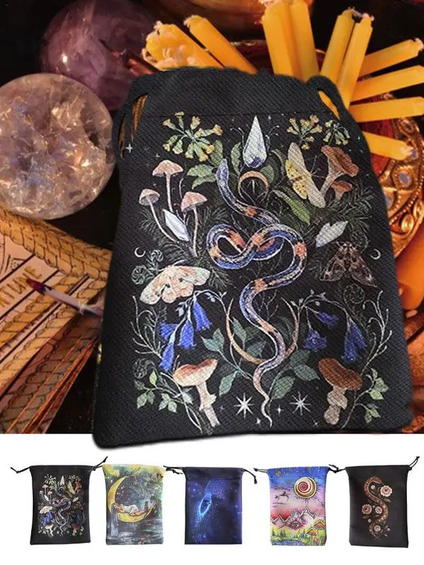 

tarot card bag 13x18cm composite flannel Christmas Halloween gift crystal small object storage gift bag Home accessories gift