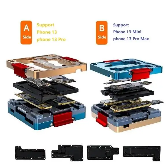 

XINZHIZAO FIX-13 EEPROM Programmer iSocket Motherboard Layer Tester Fixture For iPhone X-13 Pro Max Read-write Chip Test Stand