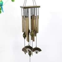 garden wind chimes 12 tubes metal ornaments windbell outside durable sustainable creative wood wind pendants