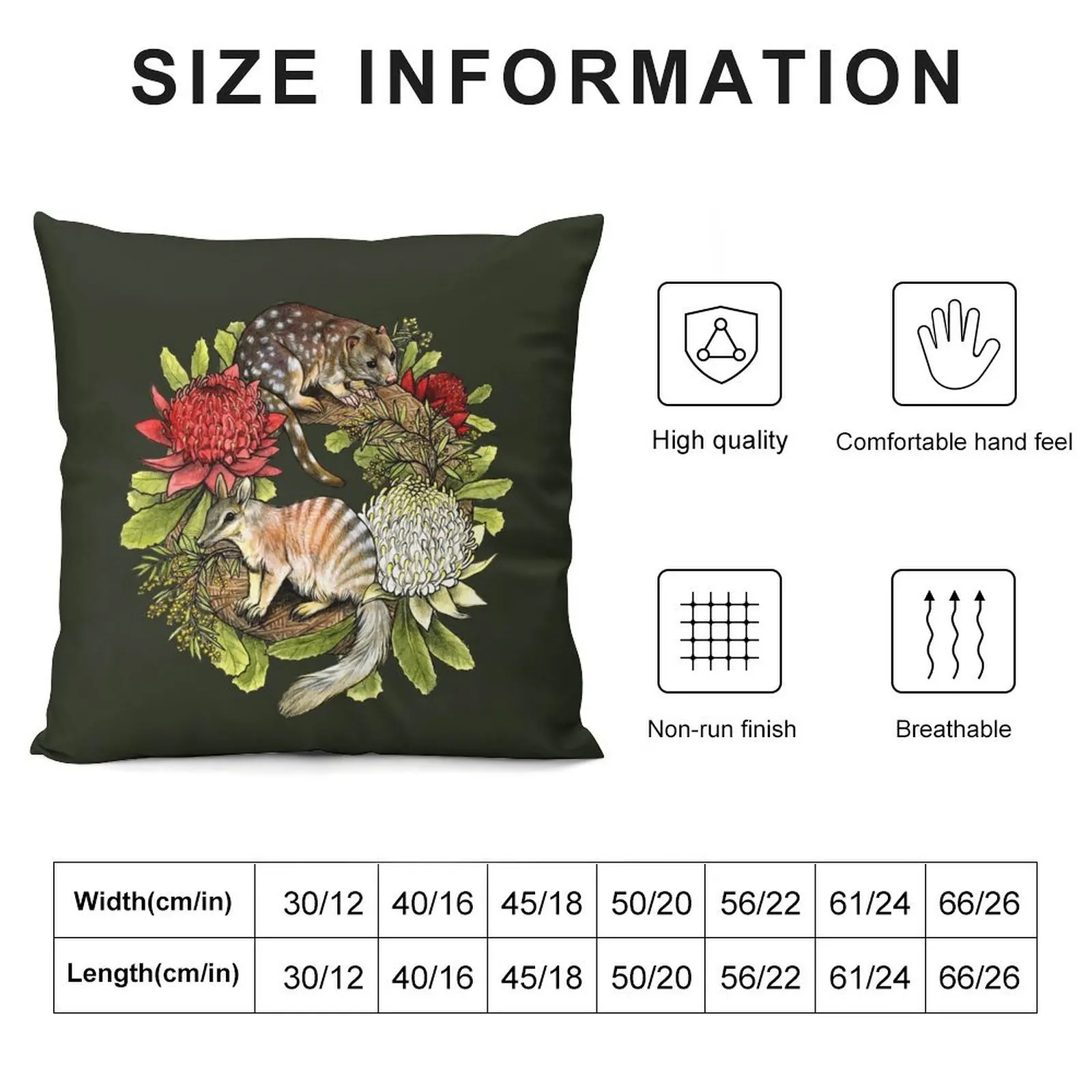 Quoll and Numbat австралийский Рождественский венок наволочки для диванных подушек на