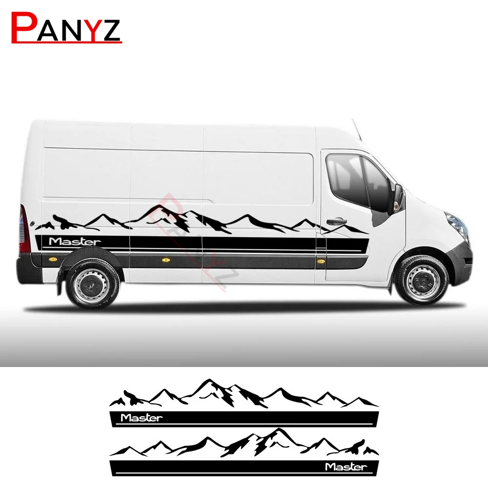 

2 шт., наклейки на дверь автомобиля Renault Master 2 3 4