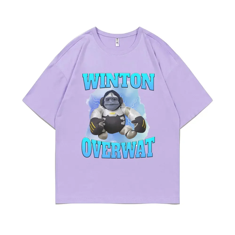 Winton Overwat Meme Забавная футболка с мемами для мужчин и женщин Модная уличная одежда