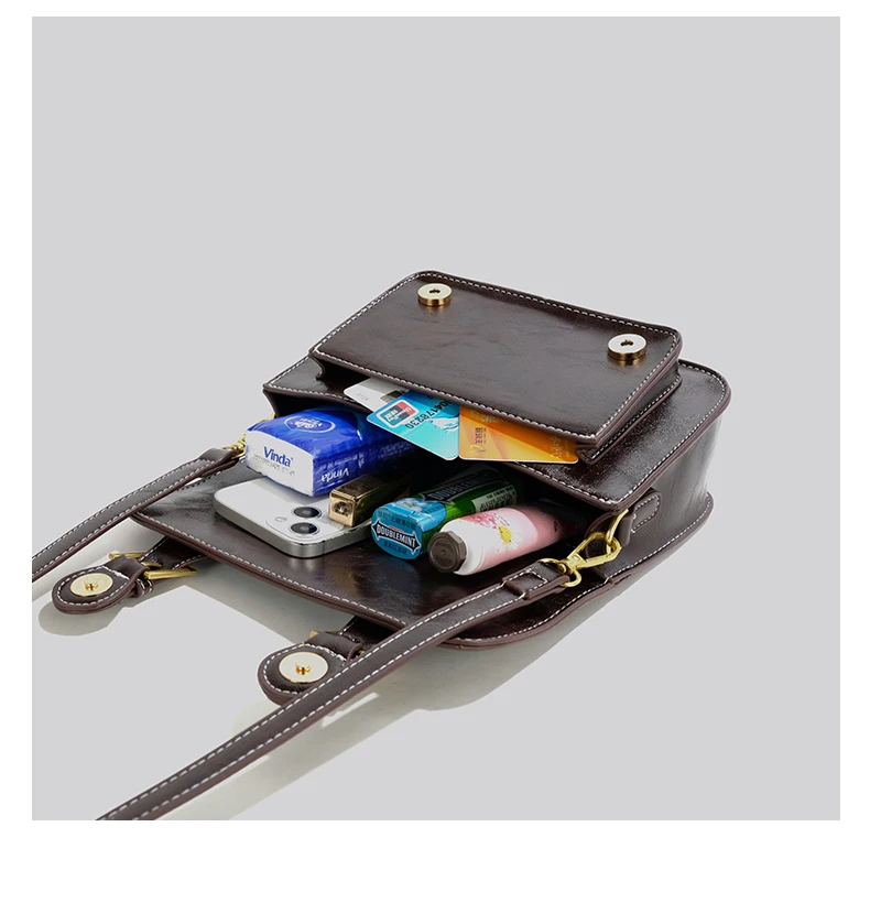 Сумка-мессенджер женская из экокожи винтажный саквояж на плечо в повседневном