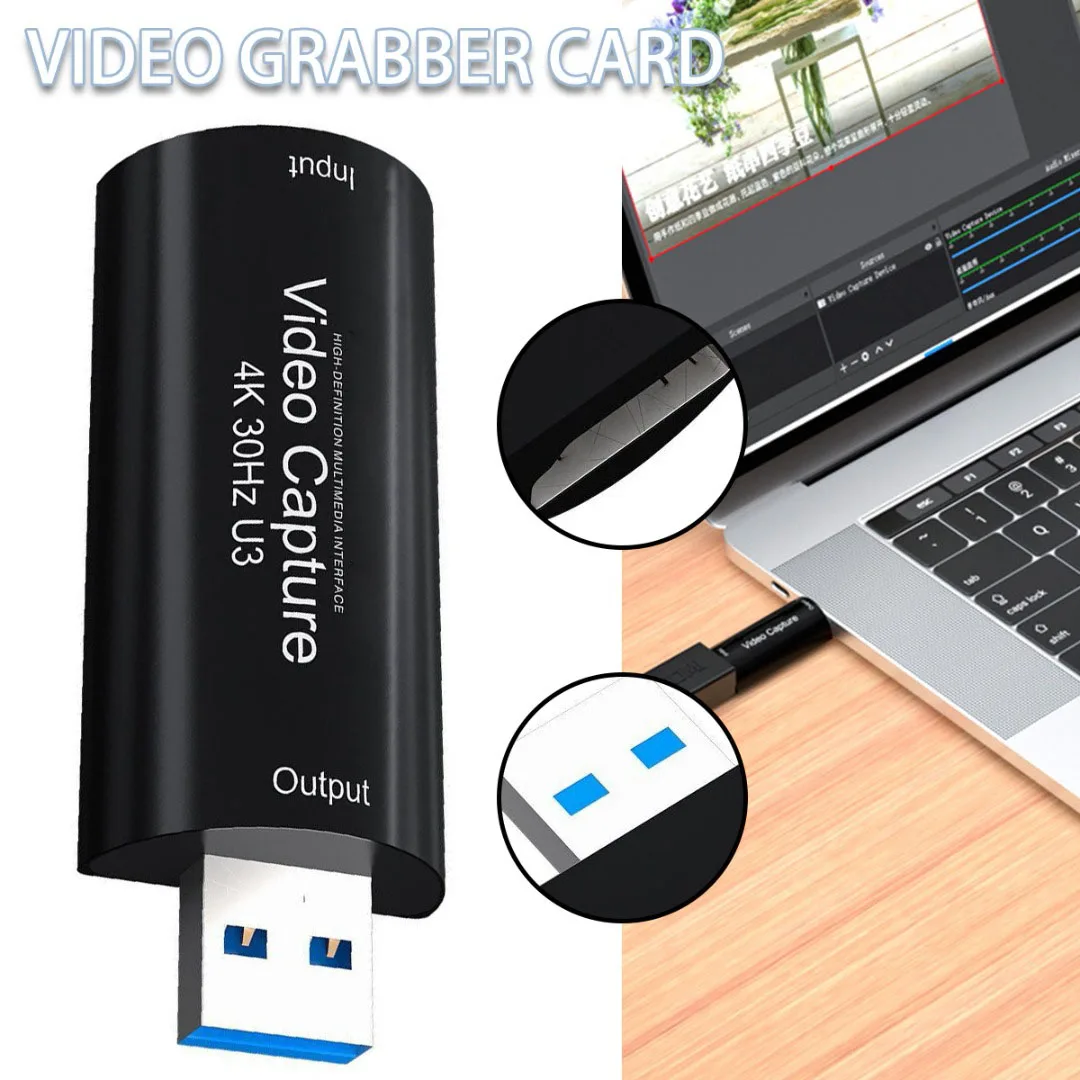

Mayitr 1 шт. 1080P Карта видеозахвата ПК живая трансляция запись игр HDMI-совместимый мини-адаптер для телефона DVD HD-камеры