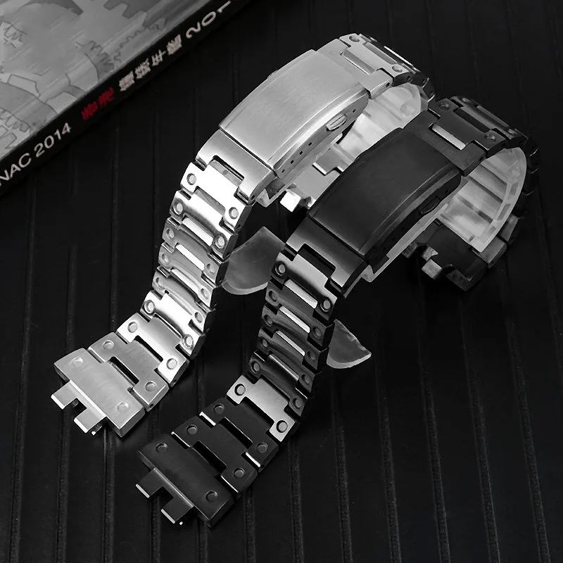 Watch accessories for Casio G-SHOCK-GMW-B5000 solid stainless steel strap small square bracelet chain