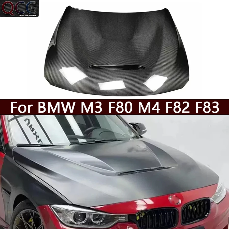 Для BMW M3 F80 M4 F82 F83 Капот из углеродного волокна Крышка двигателя Автомобильная