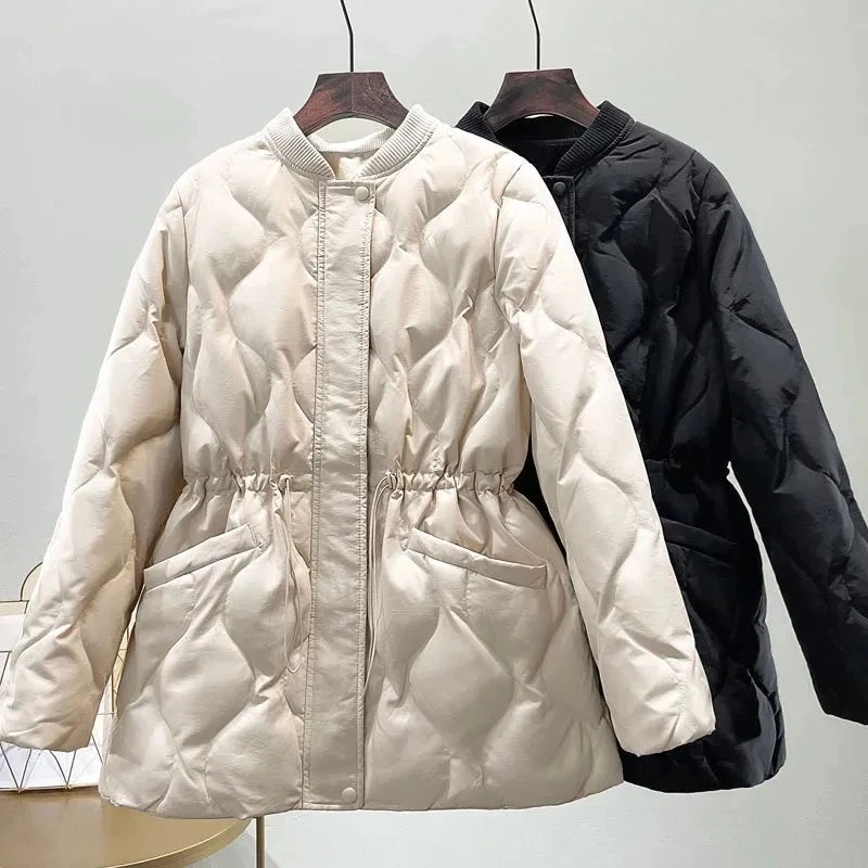 

Женское зимнее утепленное пальто, Легкая короткая пуховая куртка, стеганая верхняя одежда, теплая парка, новинка сезона осень-зима 2023, карди...