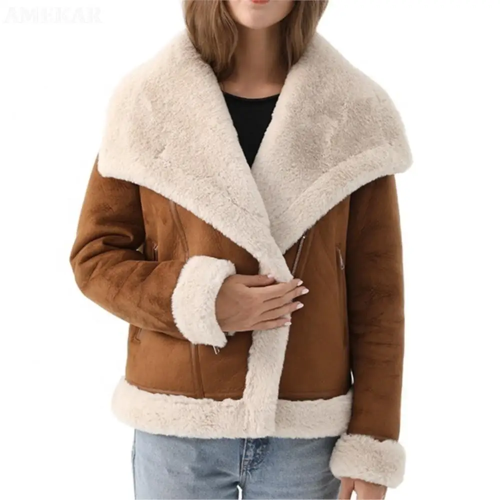 Brown Fur Coat Woman 2022 Luxury Long Winter Warm Real Fur Jacket Fashion Designer Leisure Lapel Simple Parka Winter Fur Coat