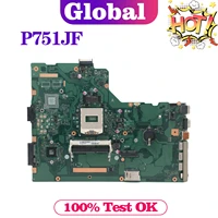 kefu motherboard p751j for asus pro essential p751jf p751ja laptop mainboard support i3 i5 rev2 0 uma maintherboard