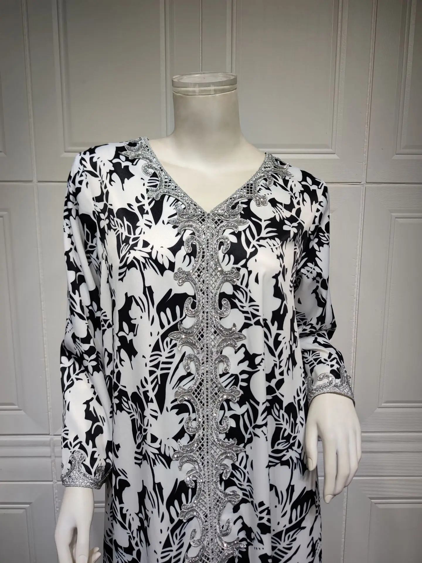 Muslim Abaya Dubai Islam Pakistan Clothes Floral Printed African Dresses for Women Jalabiya Evening Kaftan Robe Femme Musulman