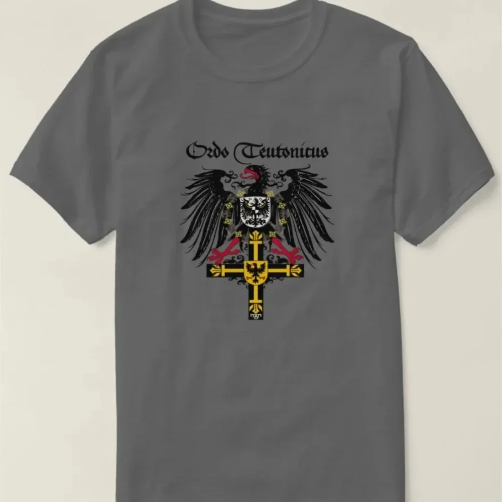 модная манга новая футболка с немецкой медалью Teutonic Knights Emperor Eagle Cross. Летняя