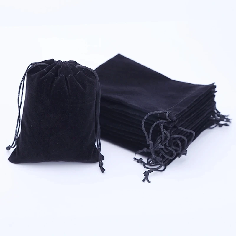 

6x7 7x9 8x10 10x12cm Colorful Velvet Pouches Soft Small Jewelry Packaging Display Drawstring Packing Gift Bags & Pouches