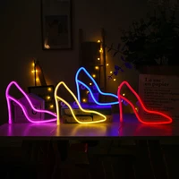 ins new led high heels neon lights modelling lights childrens bedroom ornaments net red decorative night lights