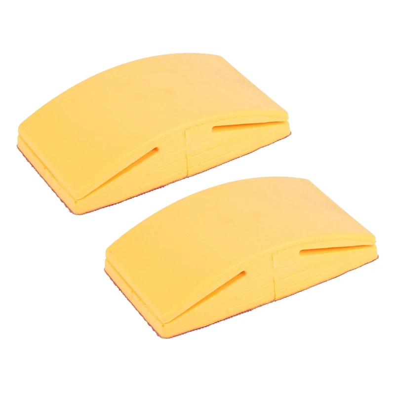 

2X 5 Inch Sanding Block Rubber Hook Loop Backing Pad Sandpaper Holder Hand Grinding Block Polishing Tools A