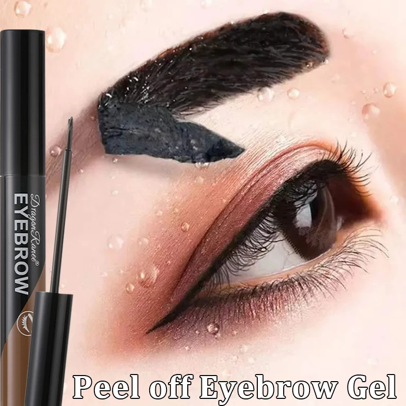 

Lasting Tearing Dye Eyebrow Cream Sweatproof Waterproof Semi-Permanent Brows Tattoo Tint Peel Off Eyebrow Gel Makeup Cosmetics