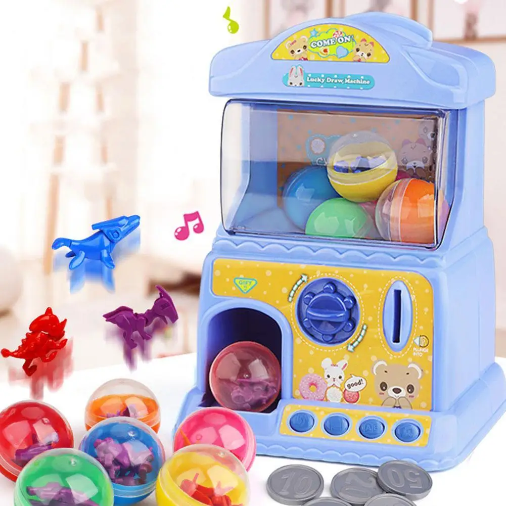 

Children's Egg Twisting Gashapon Machine Coin-operated Candy Game Machine Early Education Learning Machine Play House Girls Gift