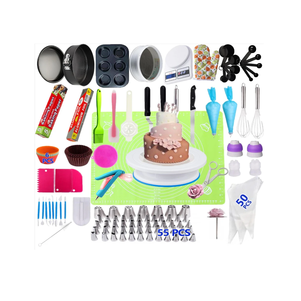 

Cake Decorating Supplies 2022 Upgrade 223 PCS Baking Set Cake Baking Supplies for Beginners and Cake Lovers