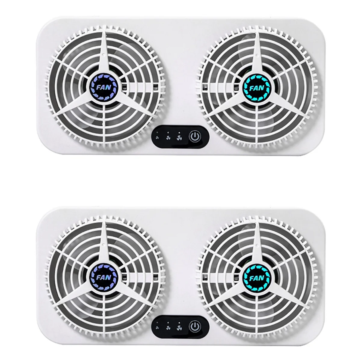 

2X USB Car Cooling Tool Car Exhaust Fan Vehicle Air Circulation Smoke Exhaust Fan Car Ventilation Fan for Car Home