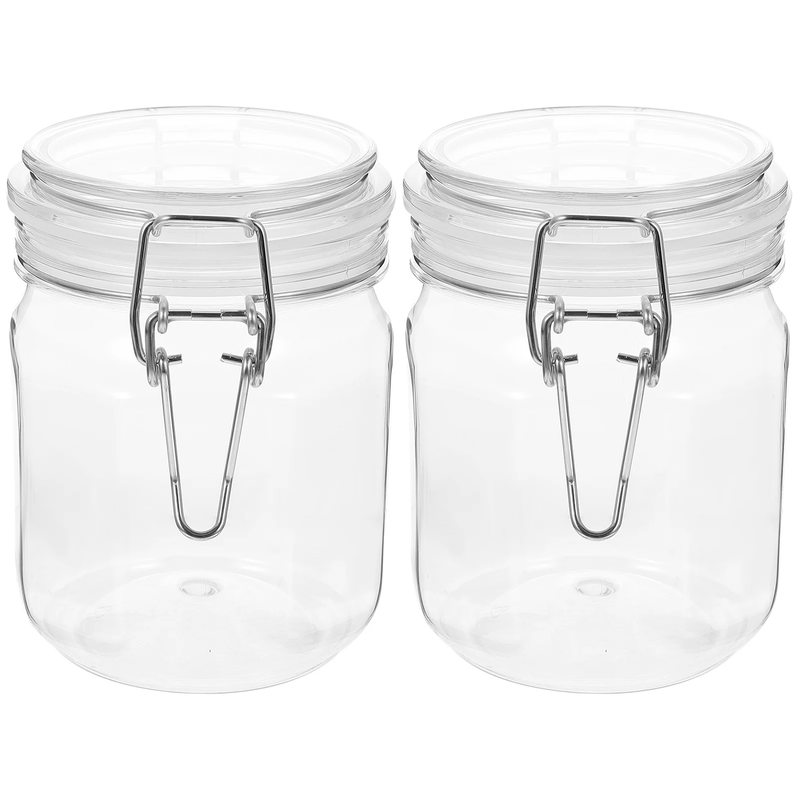 

2 Pcs Airtight Honey Jar Plastic Jars Caviar Pot Sealed The Pet Transparent Bottle Tank Glass