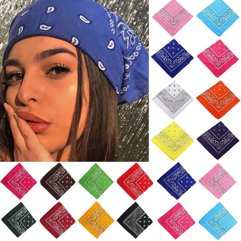 

NEW Bandana kerchief Unisex Hip Hop Black Hair Band Neck Scarf Sports Headwear Wrist Wrap Head Square Scarves Print Handkerchief
