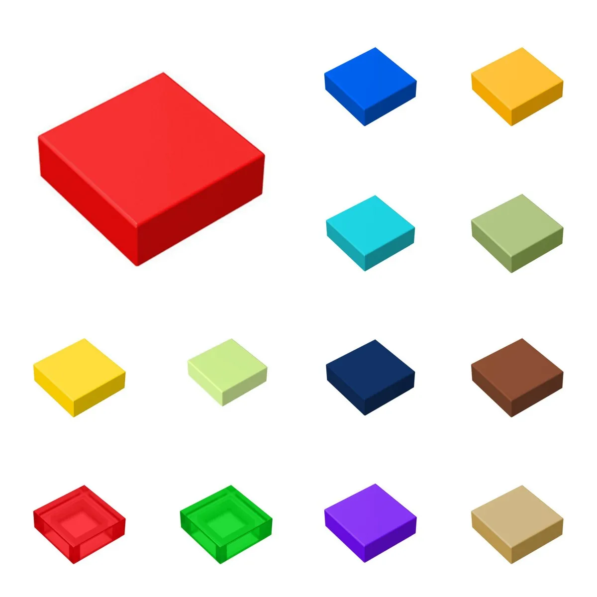 50pcs 3070 Smooth 1x1 Bricks Buildings Blocks Toys