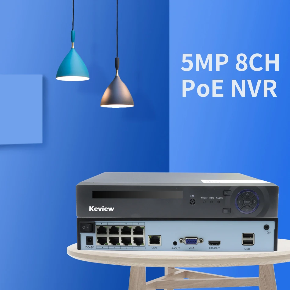 IP-камера видеонаблюдения Keview H.265 4/8 каналов POE NVR P2P 8 Мп 5 2 МП сетевой регистратор с