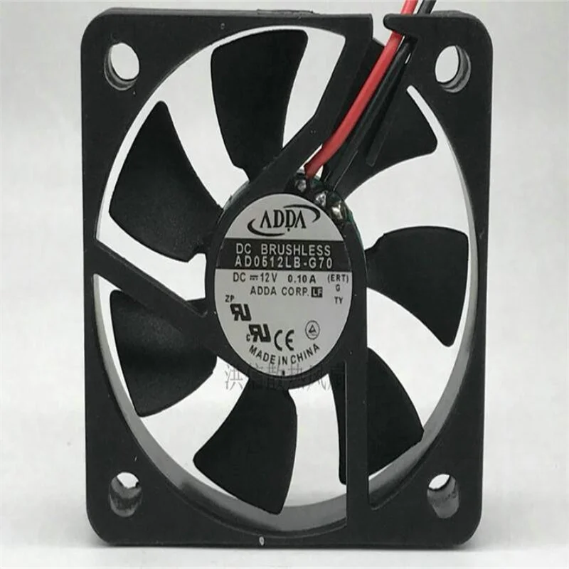 Оригинальный двухпроводный охлаждающий вентилятор ADDA 5010 AD0512LB-G70 DC12 в 0,10a 5 см