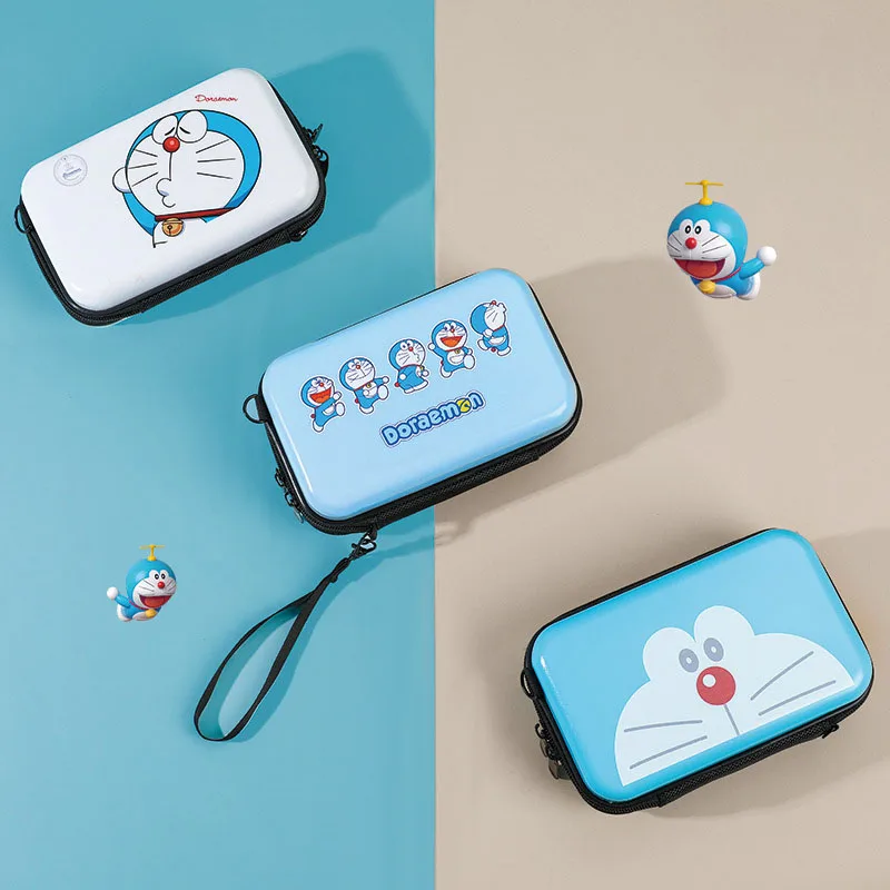 

Doraemon Kawaii Cartoon Japanese Clutch Bag Travel Daily Multi-Function Pc Makeup Wash Bag Genuine Mobile Phone Messenger Bag