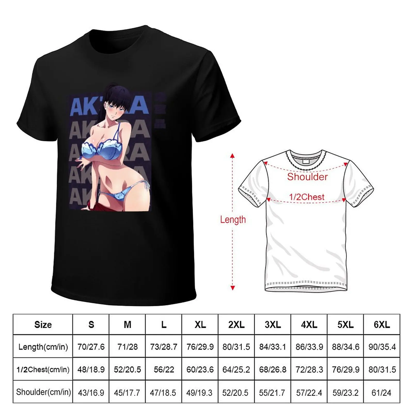 Фото Футболка Akira Toudou Worlds End Harem в городском стиле, повседневный топ с короткими рукавами №2