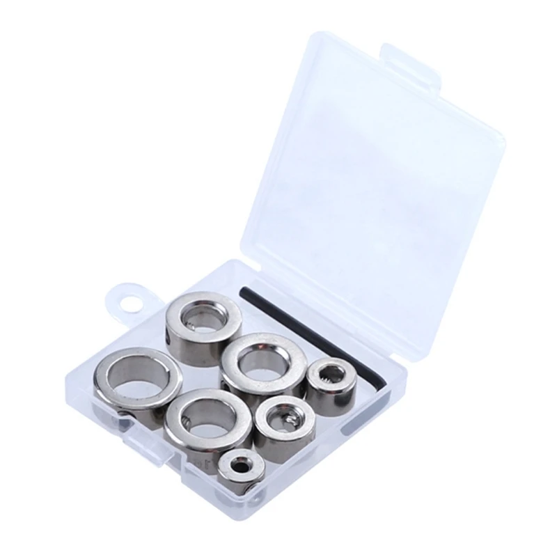 

7Pack Woodworking Drill Stop Collar Set 9.5-18mm Drilling Bit Depth Stop Ring