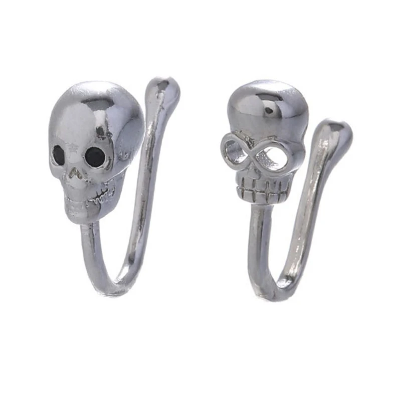 

U-образные кольца в носу, неперфорированные носовые ногти, металлический скелет в форме носа, циркониевое кольцо в носу для E0BE