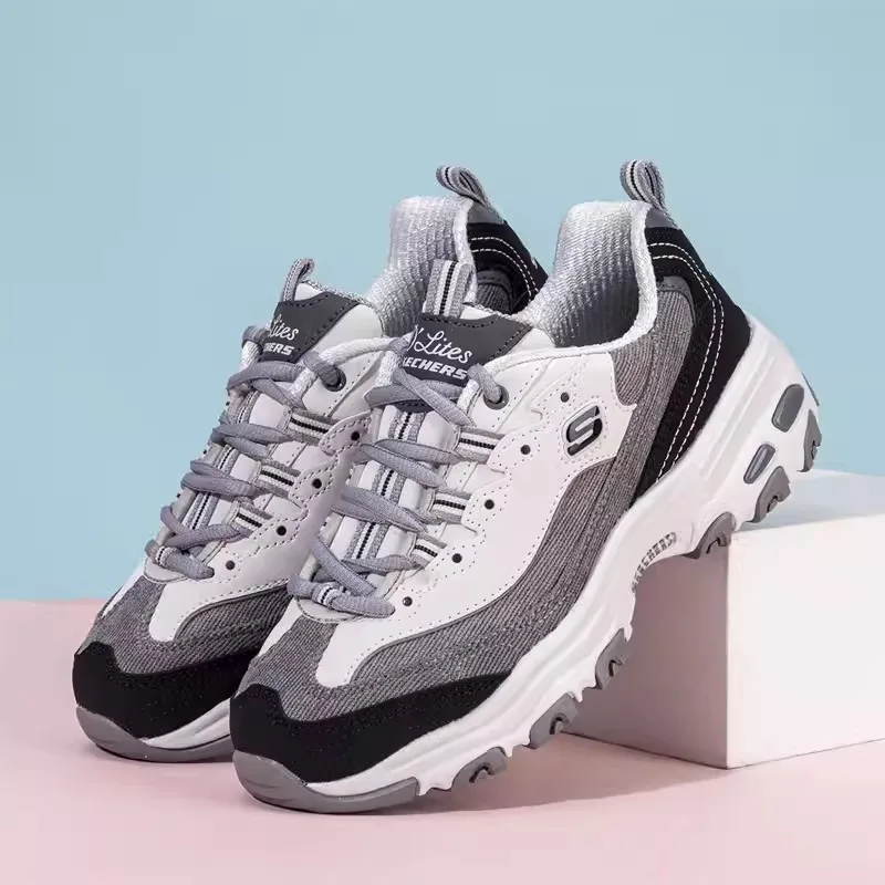 Skechers Women's sneakers Fashion Casual shoes Retro shock-absorbing Panda