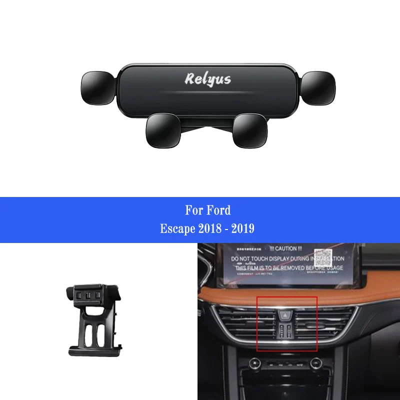 

Car Mobile Phone Holder for Ford Escape 2018-2019 Smartphone Mounts Holder Gps Stand Bracket Auto Accessories