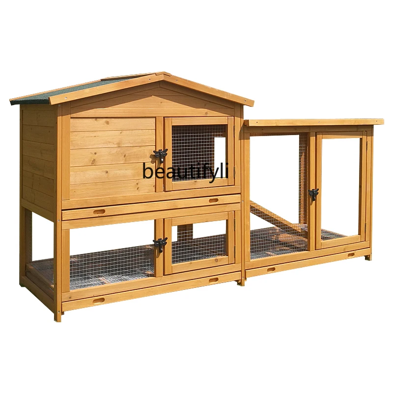 

CXH Drawer Type Rabbit Nest Solid Wood Pigoen Cage Villa Extra Large Room Outdoor Free Shipping