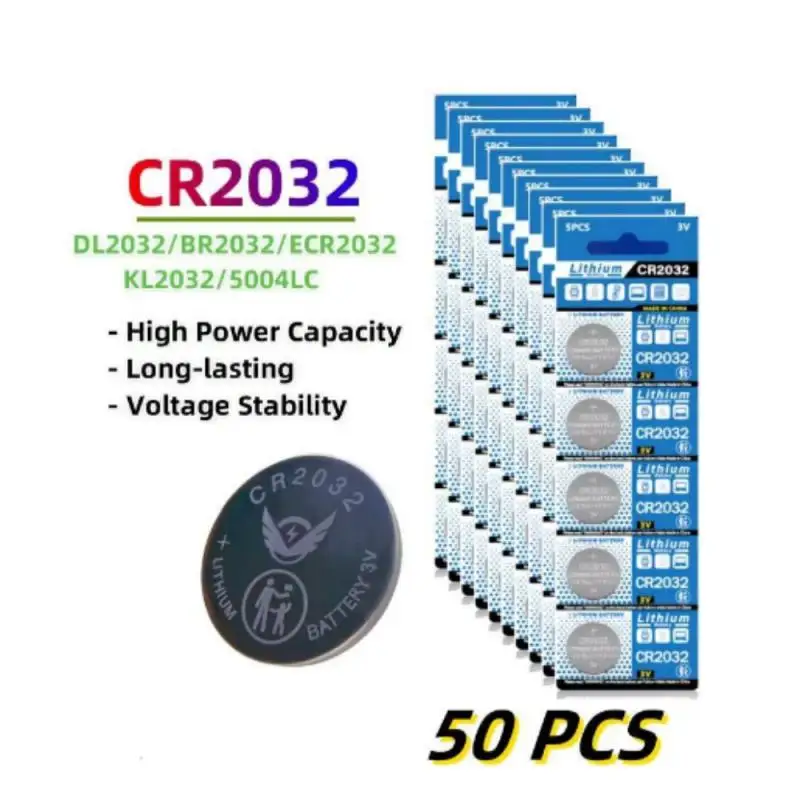Новинка 2-50 шт. 3 в CR2032 литиевая Кнопка CR 2032 батарея BR2032 LM2032 5004LC батарейки для часов