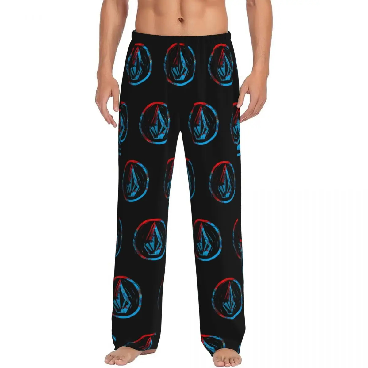 Men Volcoms Logo Pajama Pants Custom Printed Sleep Sleepwear Bottoms with Pockets