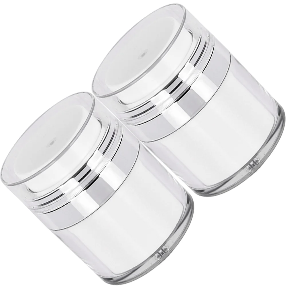 

2 Pcs Bottled Pump Jars Lotions Creams Travel Moisturizer Face Dispenser Plastic