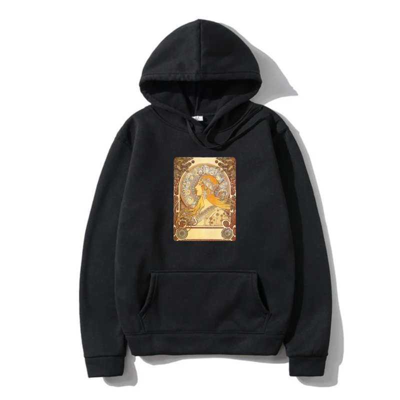 

Alphonse Mucha The Zodiac Ar Nouveau Large Prin Men's Outerwear Hoodie