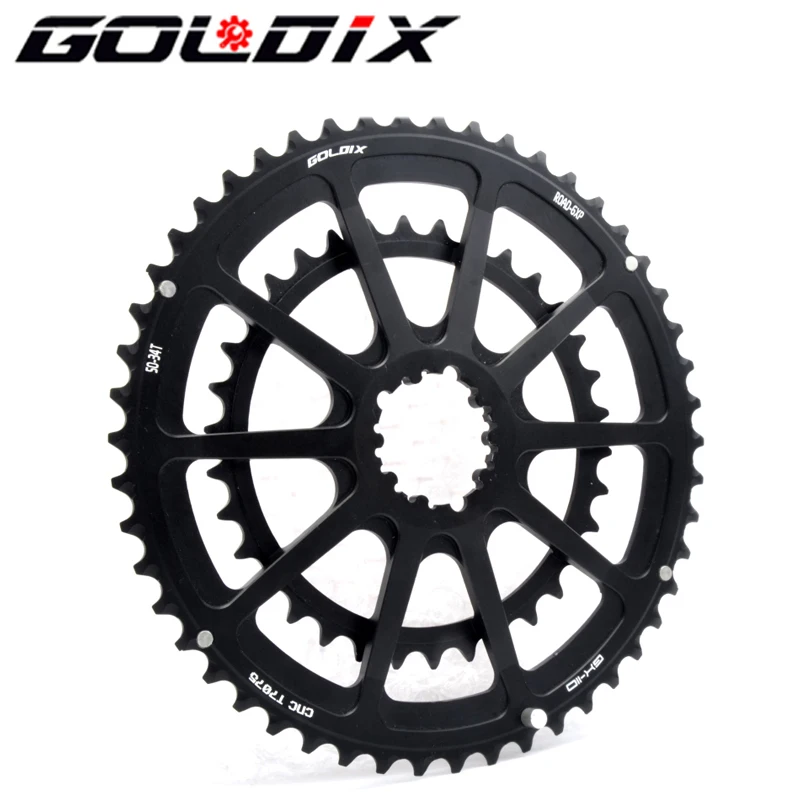 

Звездочка для шоссейного велосипеда GOLDIX 22S/20S, 50-34T/53-39T, узкая Звездочка для дорожного велосипеда, 110BCD Звездочка для шоссейного велосипеда