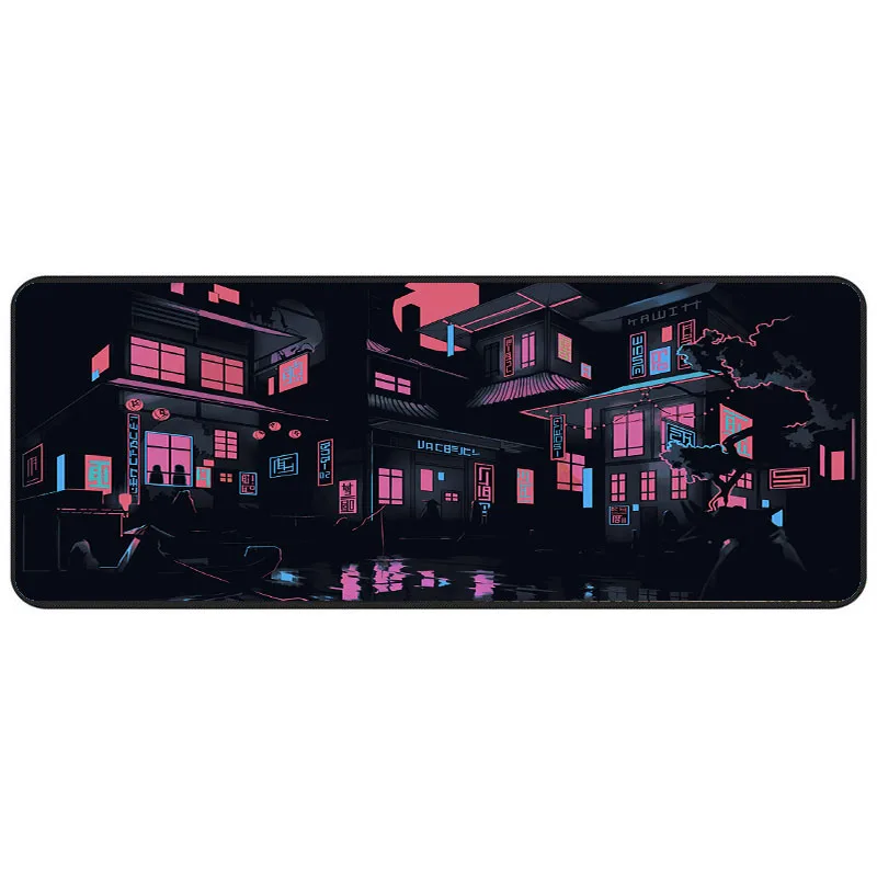 creative japanese architecture 400x800mm mouse pad large waterproof mousepad gaming accessoroes laptop gamer keyboard desk mat free global shipping