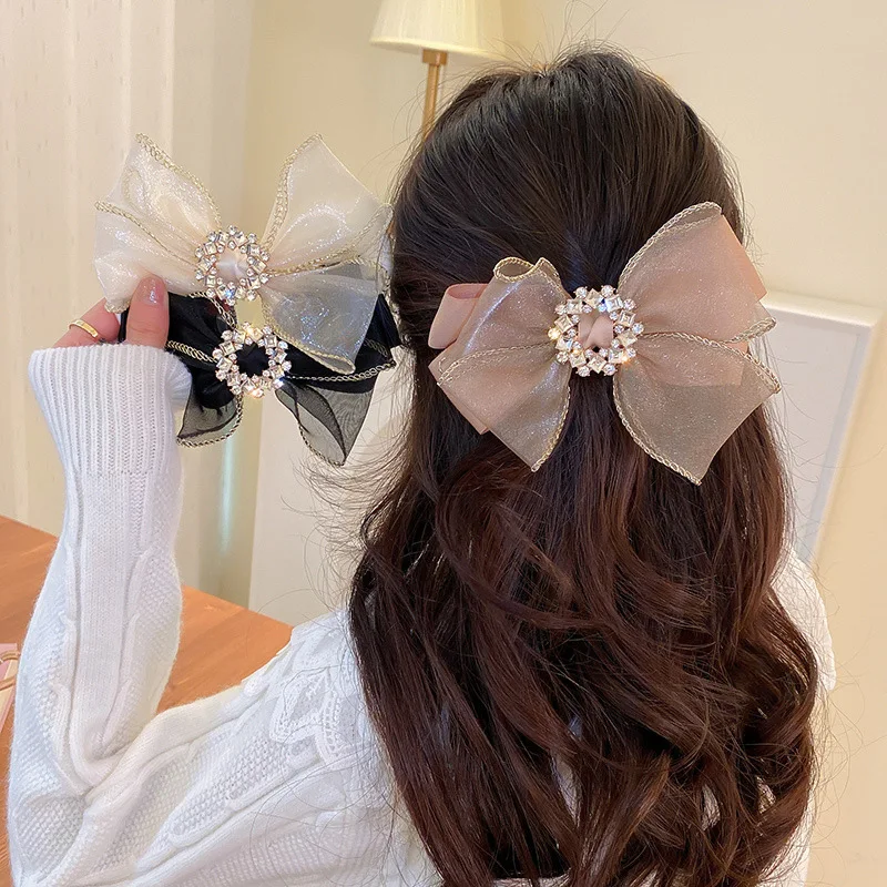 

Sparkling Diamond Silk Headband Clip Women's Hair Accessories Ladies Ponytail Fashion Fairy High-grade Hair Accessories